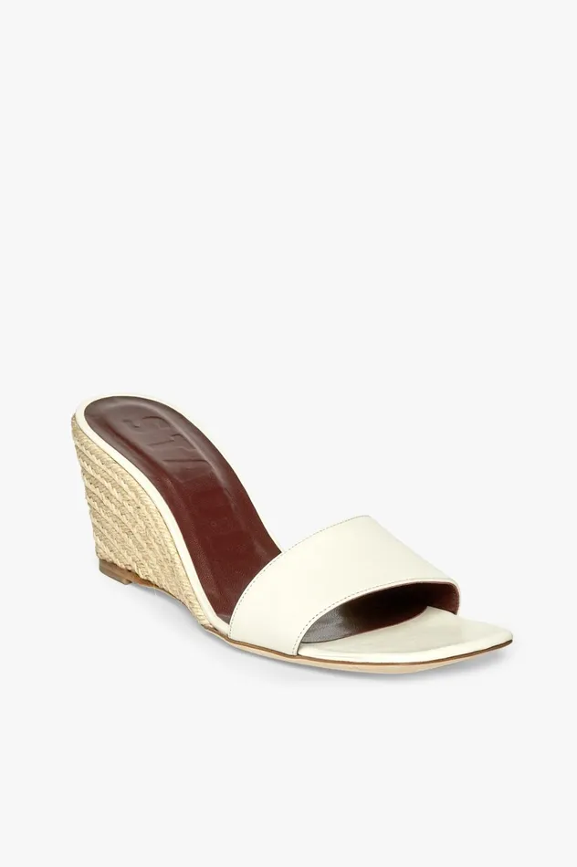 Women Heels STAUD STAUD BILLIE ESPADRILLE WEDGE NATURAL CREAM