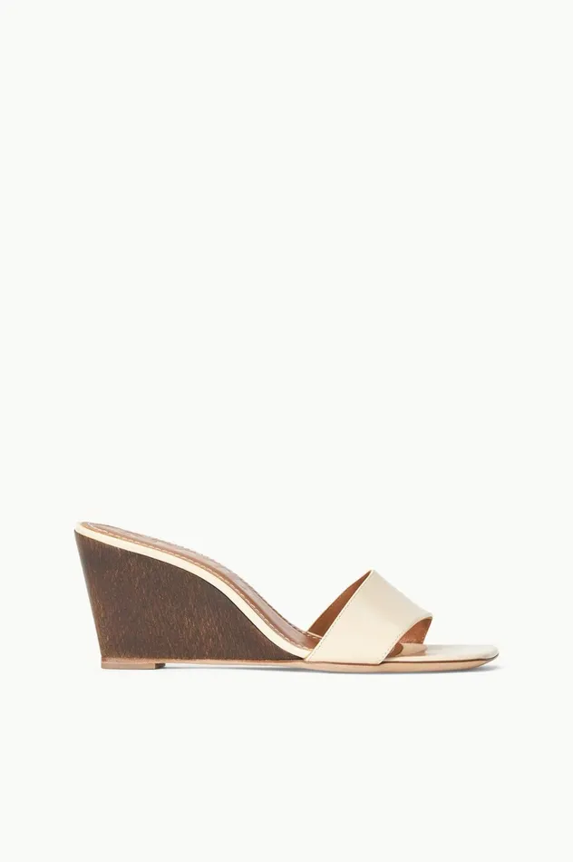 Women Heels STAUD STAUD BILLIE WEDGE CREAM WOOD