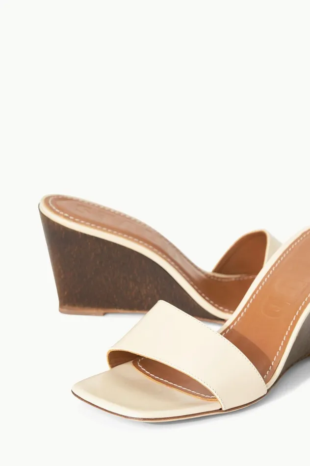 Women Heels STAUD STAUD BILLIE WEDGE CREAM WOOD Women Heels STAUD STAUD BILLIE WEDGE CREAM WOOD