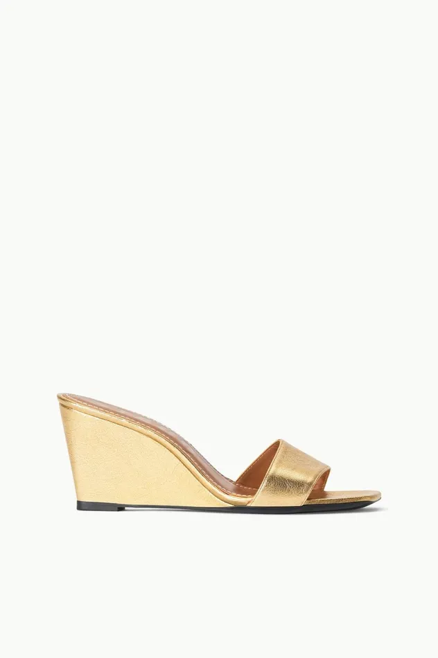 Women Heels STAUD STAUD BILLIE WEDGE GOLD