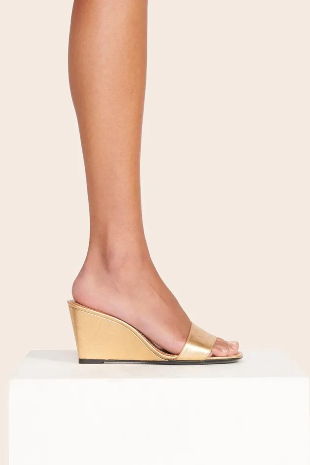 Women Heels STAUD STAUD BILLIE WEDGE GOLD Women Heels STAUD STAUD BILLIE WEDGE GOLD