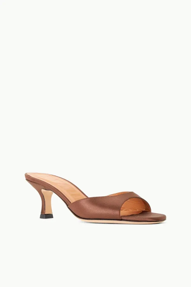 Women Heels STAUD STAUD BRIGITTE MULE CLOVE SATIN Women Heels STAUD STAUD BRIGITTE MULE CLOVE SATIN