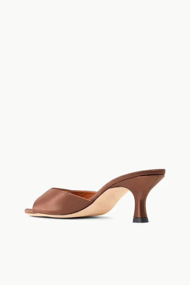 Women Heels STAUD STAUD BRIGITTE MULE CLOVE SATIN Women Heels STAUD STAUD BRIGITTE MULE CLOVE SATIN