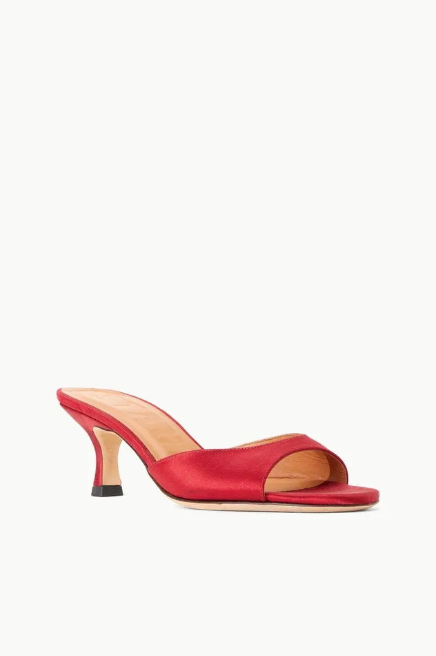 Women Heels STAUD STAUD BRIGITTE MULE RUBY SATIN Women Heels STAUD STAUD BRIGITTE MULE RUBY SATIN