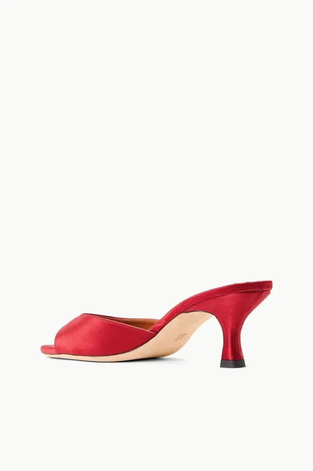 Women Heels STAUD STAUD BRIGITTE MULE RUBY SATIN Women Heels STAUD STAUD BRIGITTE MULE RUBY SATIN
