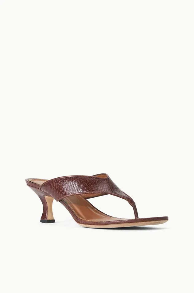 Women Heels STAUD STAUD NATALIA THONG SANDAL MAHOGANY Women Heels STAUD STAUD NATALIA THONG SANDAL MAHOGANY
