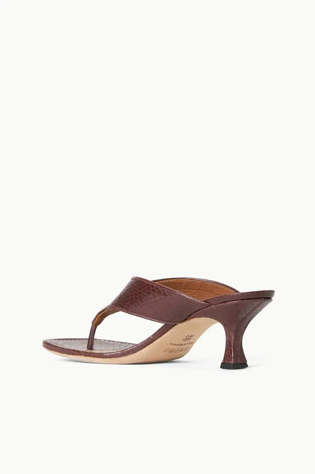 Women Heels STAUD STAUD NATALIA THONG SANDAL MAHOGANY Women Heels STAUD STAUD NATALIA THONG SANDAL MAHOGANY