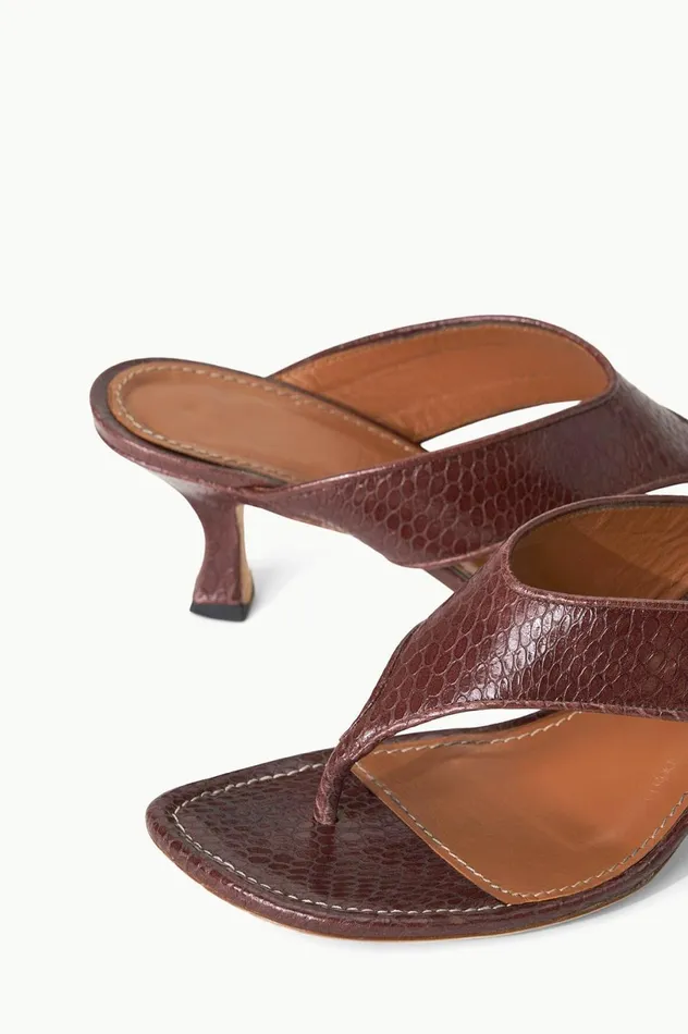 Women Heels STAUD STAUD NATALIA THONG SANDAL MAHOGANY Women Heels STAUD STAUD NATALIA THONG SANDAL MAHOGANY