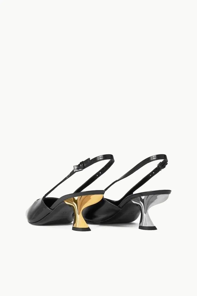 Women Heels STAUD STAUD NEVE SLINGBACK KITTEN HEEL BLACK METALS Women Heels STAUD STAUD NEVE SLINGBACK KITTEN HEEL BLACK METALS
