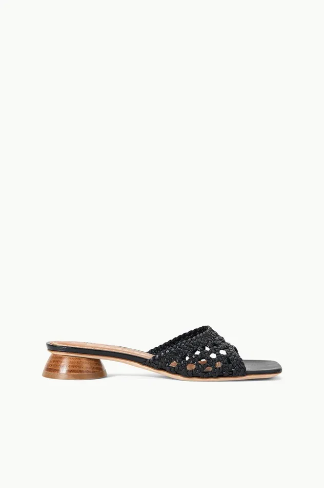 Women Heels STAUD STAUD SIMONE CROCHET HEEL BLACK