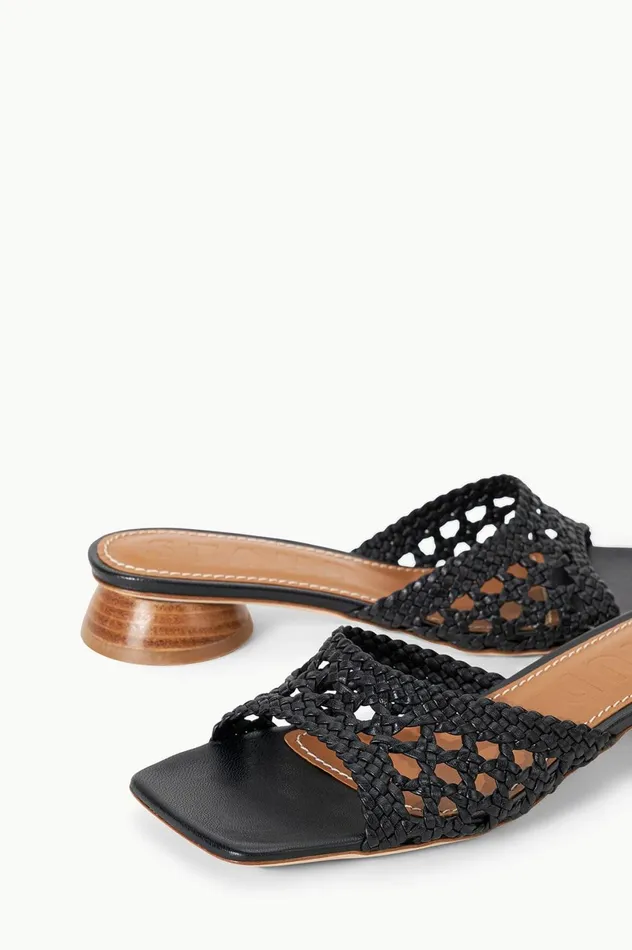 Women Heels STAUD STAUD SIMONE CROCHET HEEL BLACK Women Heels STAUD STAUD SIMONE CROCHET HEEL BLACK
