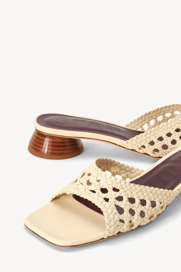 Women Heels STAUD STAUD SIMONE CROCHET HEEL CREAM Women Heels STAUD STAUD SIMONE CROCHET HEEL CREAM
