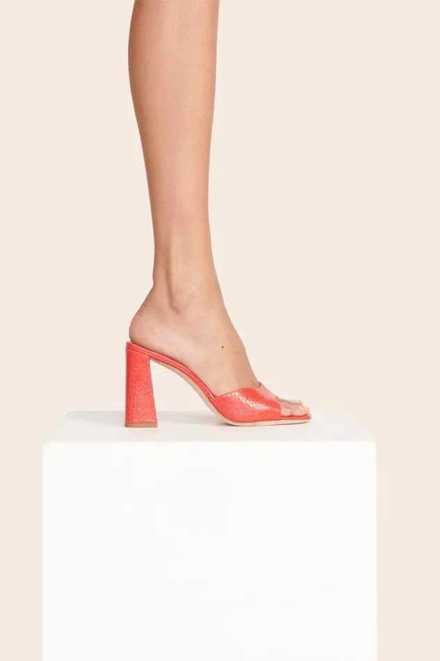 Women Heels STAUD STAUD SLOANE HEEL RED ROSE Women Heels STAUD STAUD SLOANE HEEL RED ROSE
