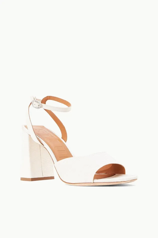 Women Heels STAUD STAUD SOLANGE HEEL WHITE GROSGRAIN Women Heels STAUD STAUD SOLANGE HEEL WHITE GROSGRAIN