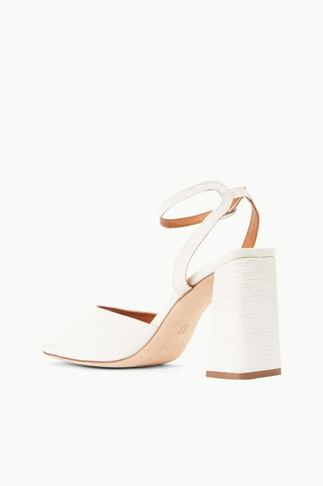 Women Heels STAUD STAUD SOLANGE HEEL WHITE GROSGRAIN Women Heels STAUD STAUD SOLANGE HEEL WHITE GROSGRAIN