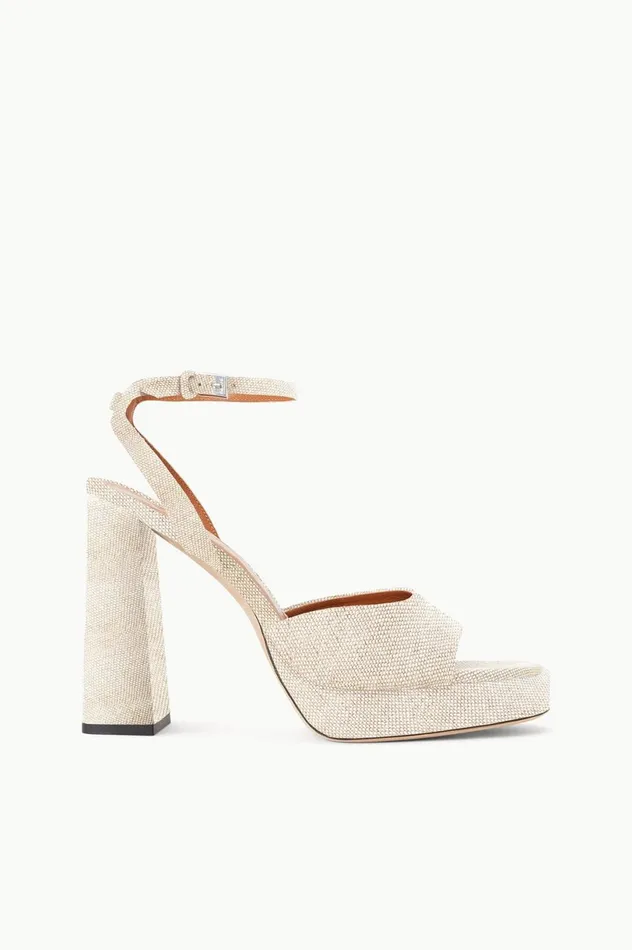Women Heels STAUD STAUD SOLANGE PLATFORM NATURAL LINEN