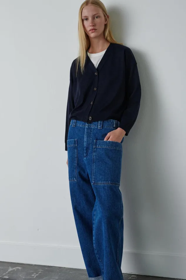 Women IDEM SWEATER Navy Soeur Jumpers and Cardigans