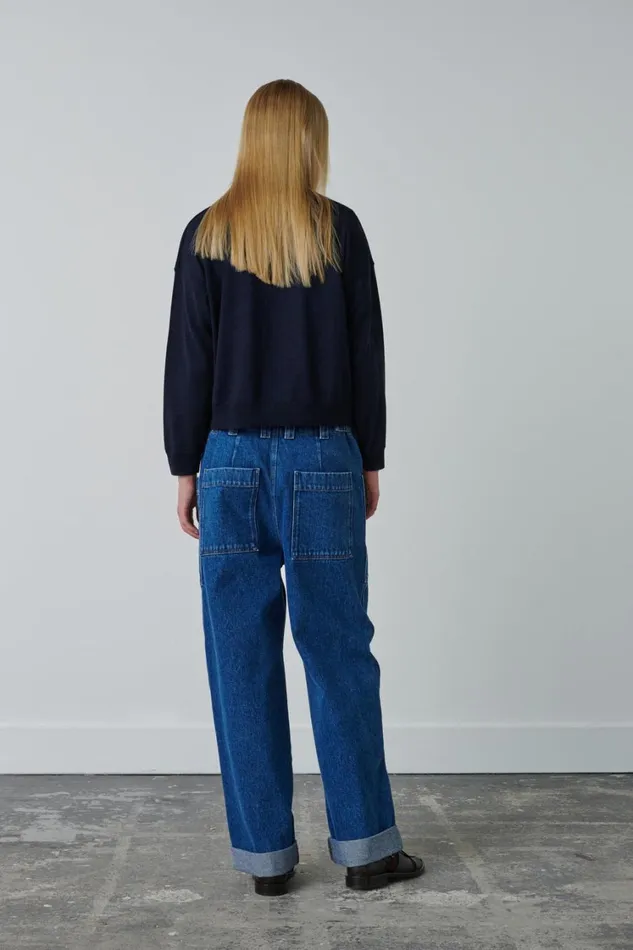 Women IDEM SWEATER Navy Soeur Jumpers and Cardigans