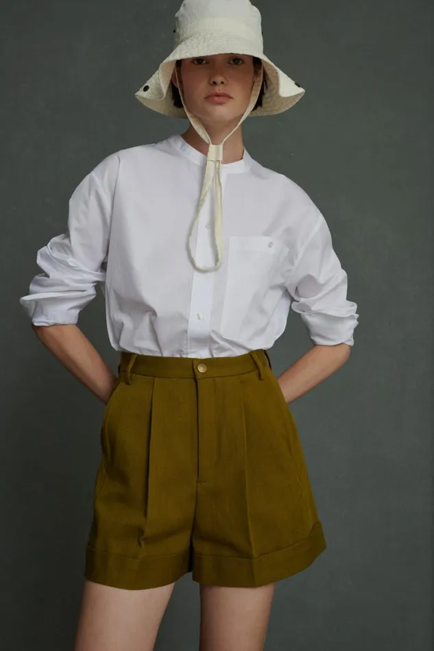Women IGGY SHORTS Khaki Soeur Skirts and Shorts