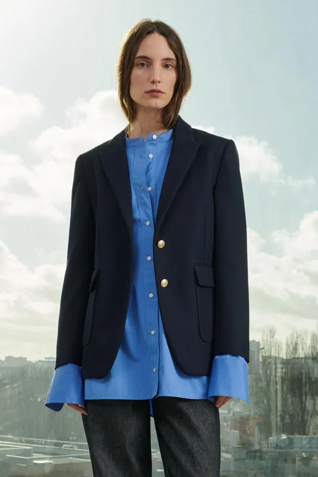 Women JACKET KENT Navy Soeur Jackets and Coats