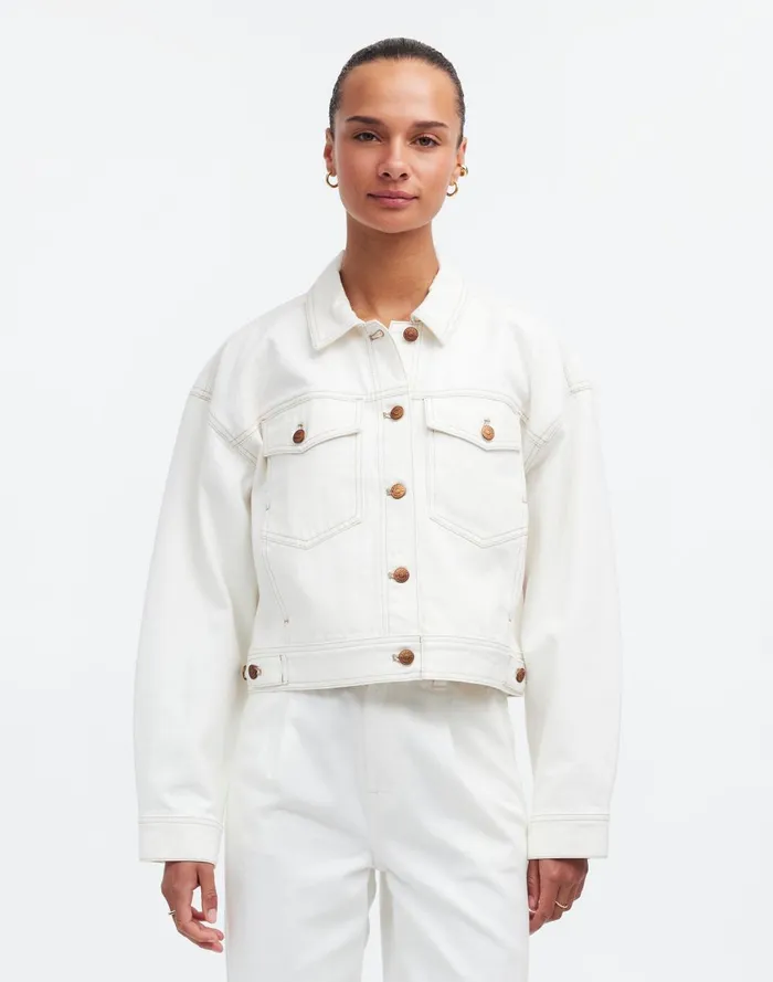 Women Jackets Madewell ButtonFront Denim Jacket