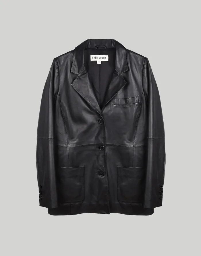 Women Jackets Madewell HYER GOODS Deadstock Leather Blazer