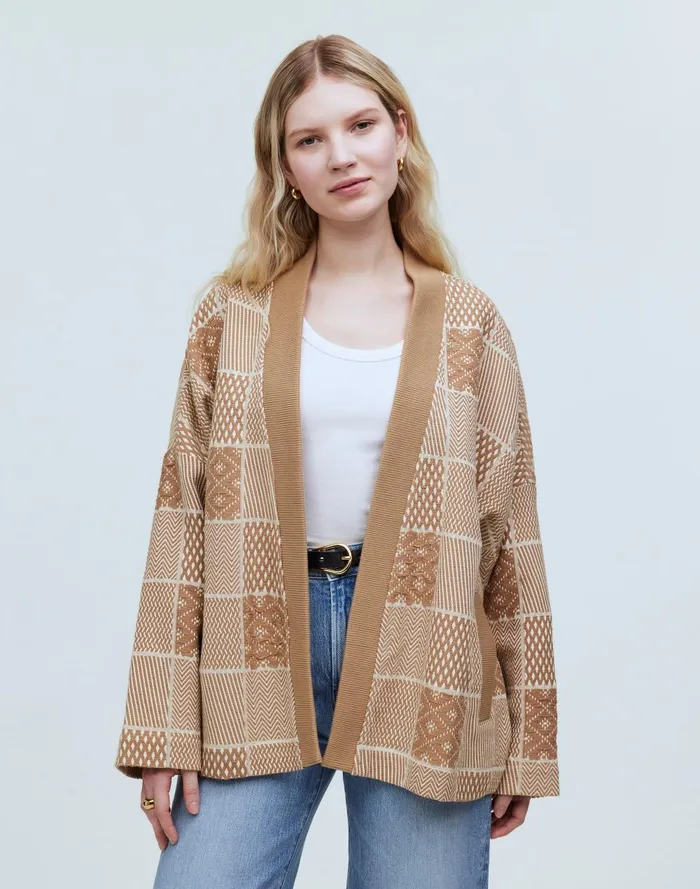 Women Jackets Madewell Jacquard Patchwork Robe Jacket