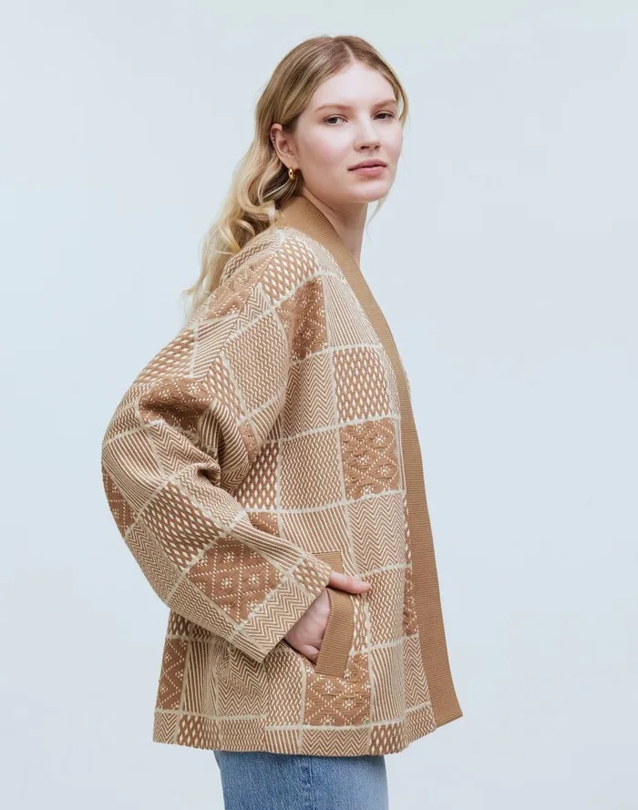 Women Jackets Madewell Jacquard Patchwork Robe Jacket