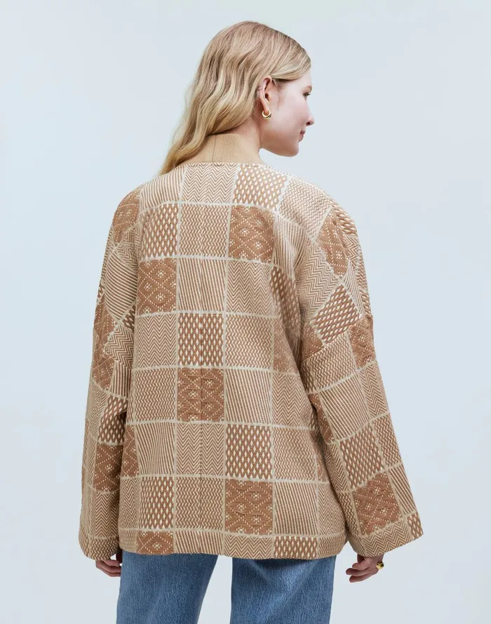 Women Jackets Madewell Jacquard Patchwork Robe Jacket