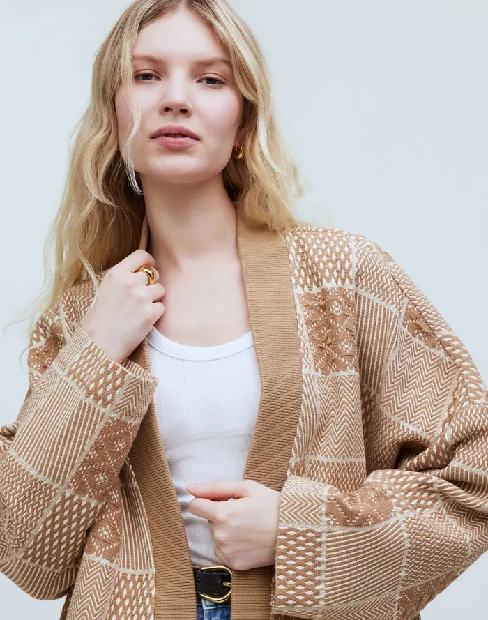 Women Jackets Madewell Jacquard Patchwork Robe Jacket