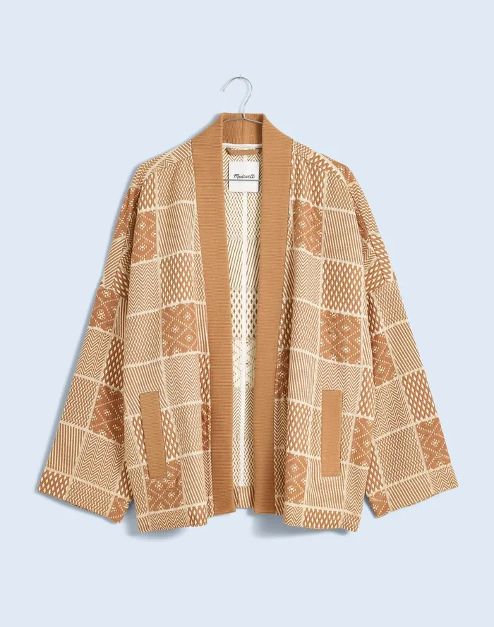 Women Jackets Madewell Jacquard Patchwork Robe Jacket