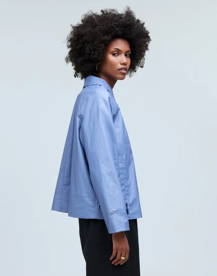 Women Jackets Madewell Laminated Short Trench Coat