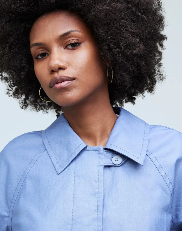 Women Jackets Madewell Laminated Short Trench Coat