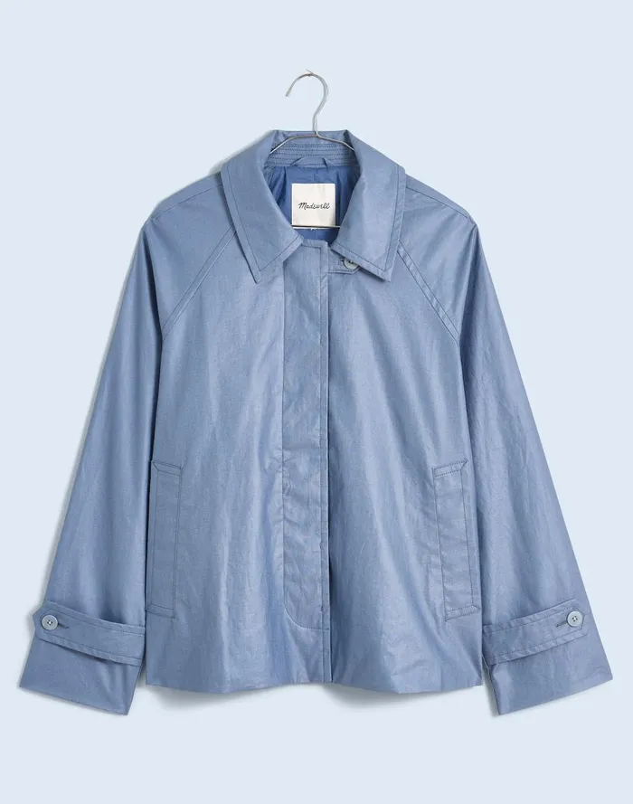 Women Jackets Madewell Laminated Short Trench Coat