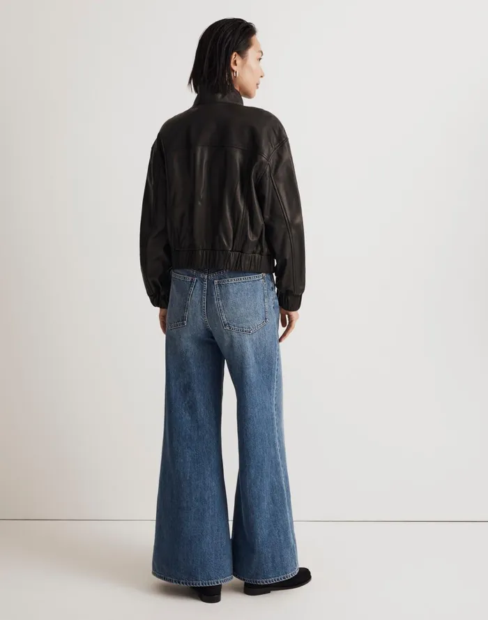 Women Jackets Madewell Leather Bomber Jacket