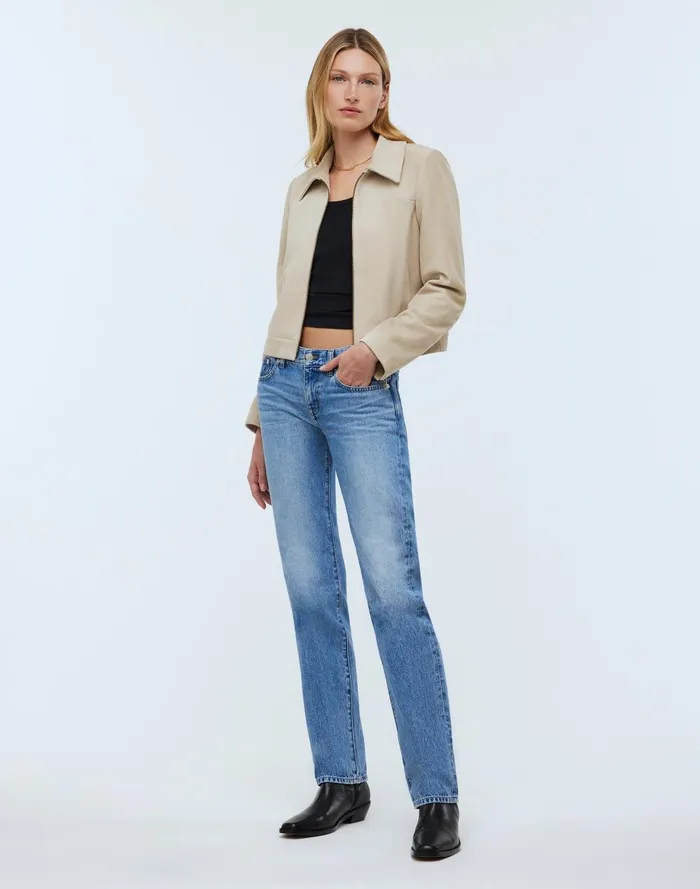 Women Jackets Madewell Shrunken ZipFront Jacket In Suede