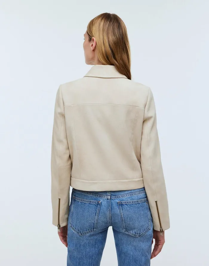 Women Jackets Madewell Shrunken ZipFront Jacket In Suede