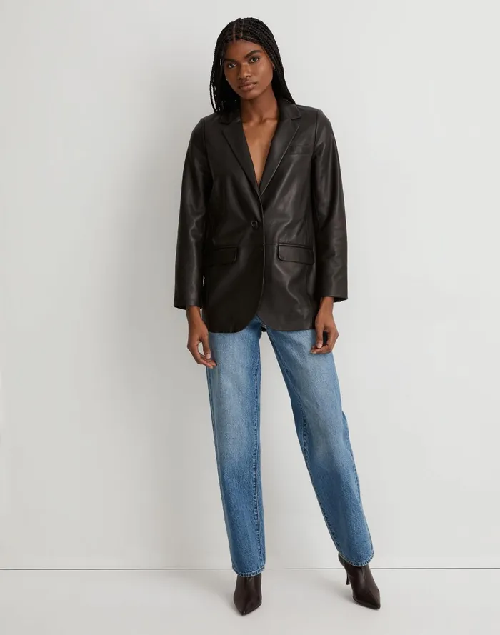 Women Jackets Madewell The Larsen Blazer In Leather