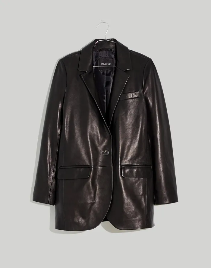 Women Jackets Madewell The Larsen Blazer In Leather