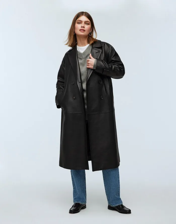 Women Jackets Madewell The Signature Trench Coat In Leather