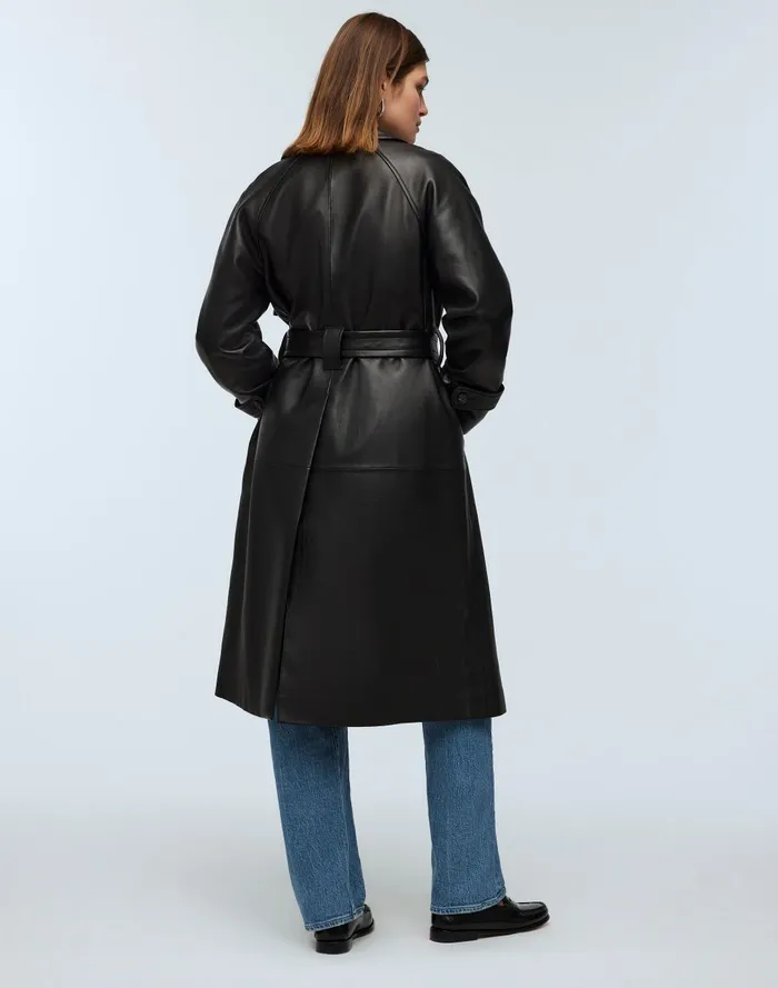 Women Jackets Madewell The Signature Trench Coat In Leather