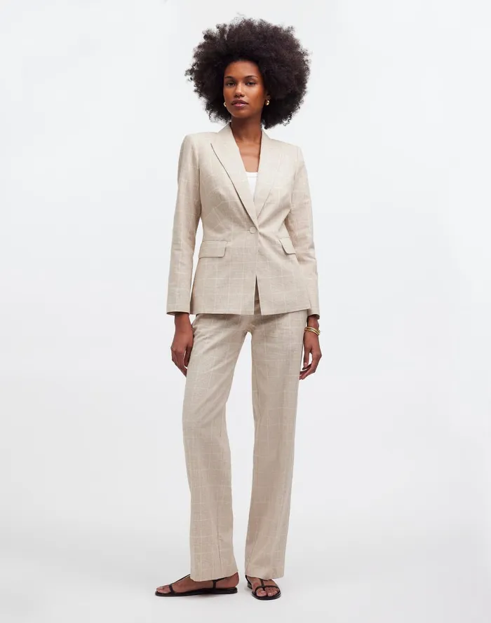 Women Jackets Madewell The Slim Blazer In Plaid