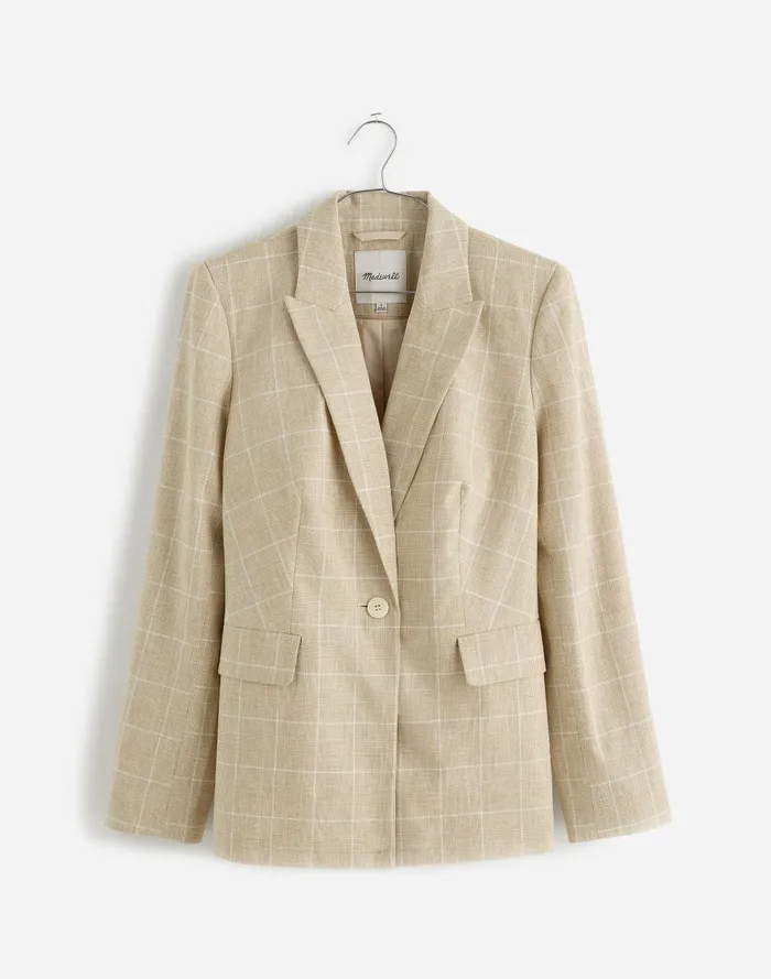 Women Jackets Madewell The Slim Blazer In Plaid