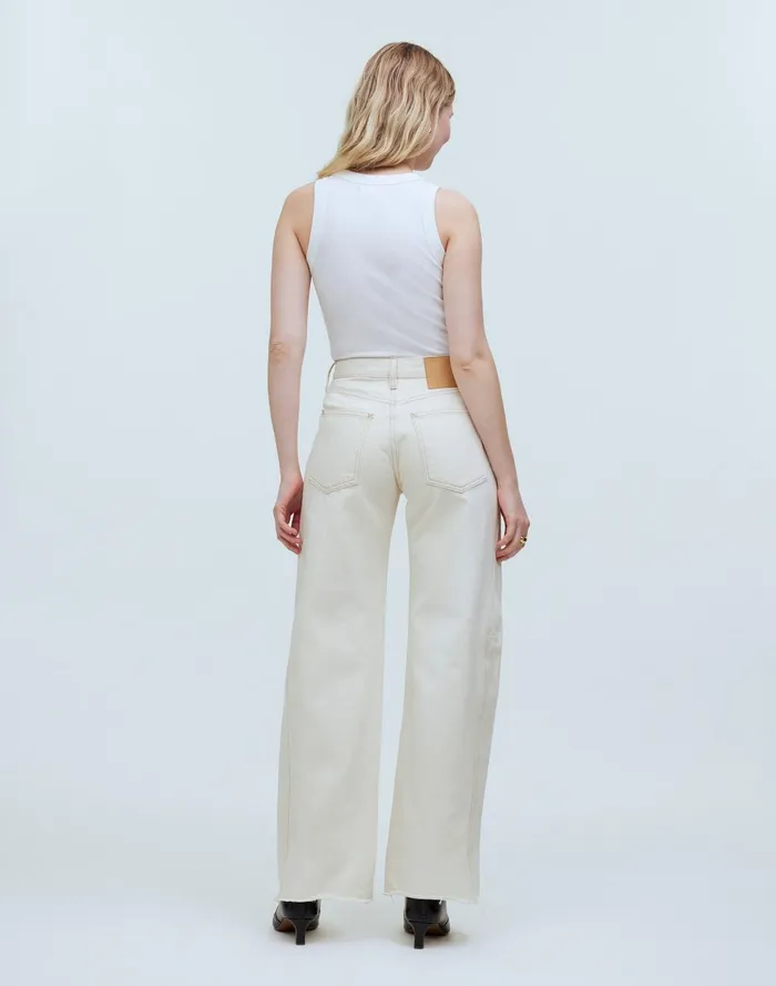 Women Jeans Madewell B Sides Relaxed Lasso Cuffed Jeans