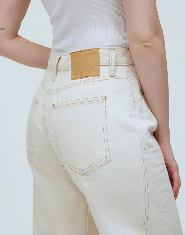 Women Jeans Madewell B Sides Relaxed Lasso Cuffed Jeans