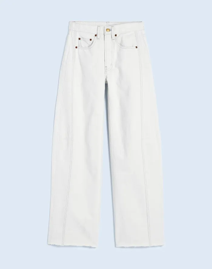 Women Jeans Madewell B Sides Relaxed Lasso Cuffed Jeans