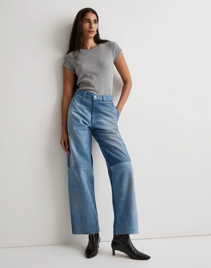 Women Jeans Madewell B Sides Reworked Trouser Jeans