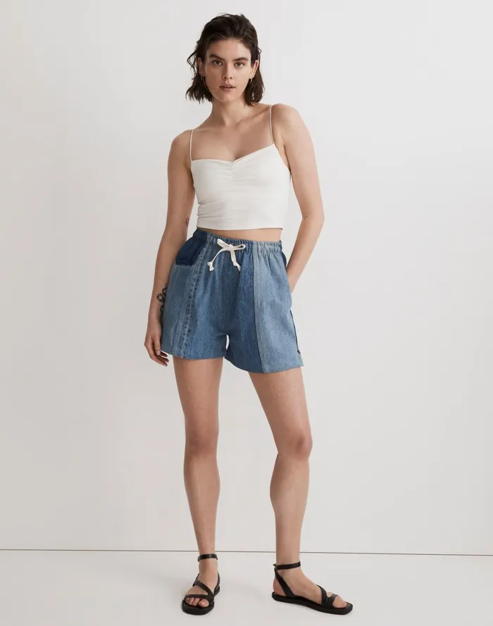 Women Jeans Madewell B Sides Vintage Reworked Meyer Cinch Shorts