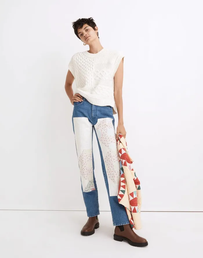 Women Jeans Madewell Carleen Patchwork Jeans