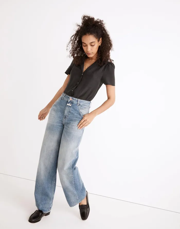 Women Jeans Madewell Closed Edison Jeans In Mid Blue Vintage Wash